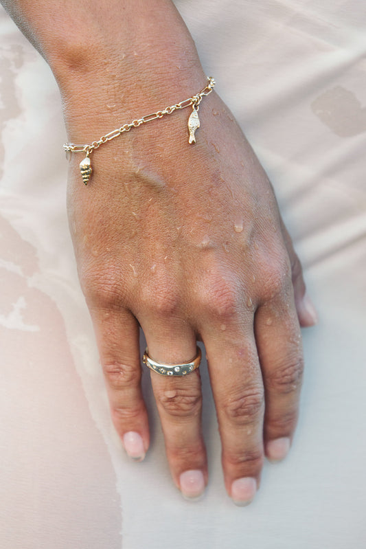 Creatures of the Reef Bracelet | Gold charm bracelet