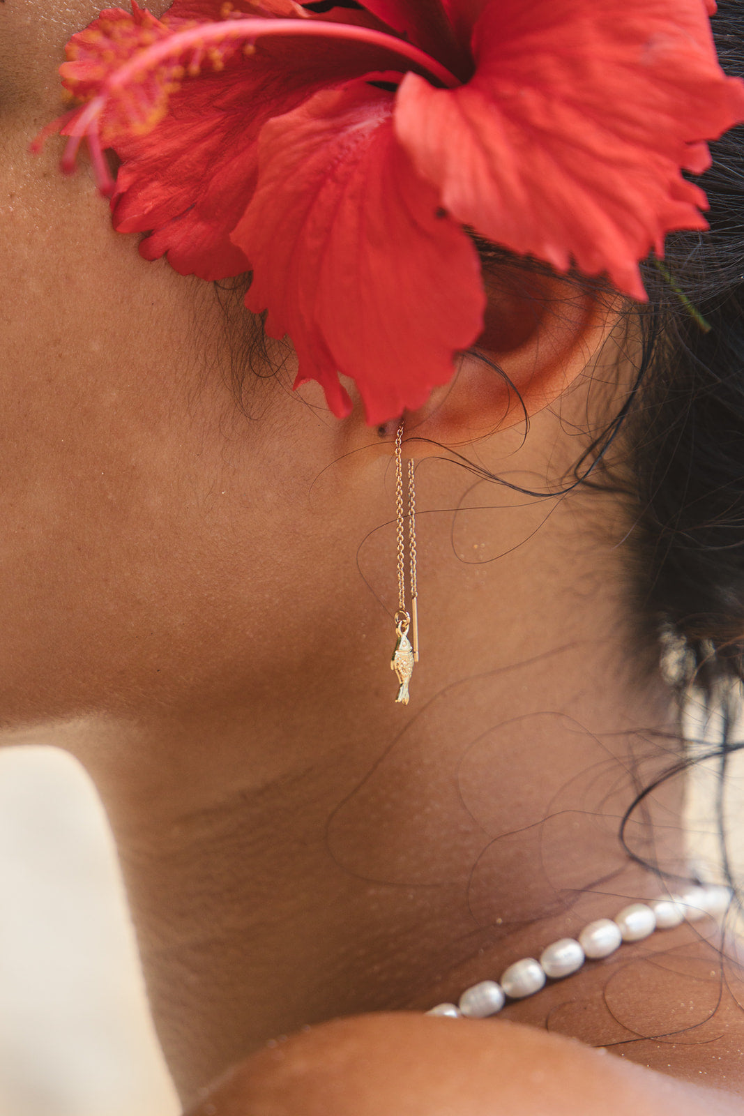 Upstream Threaders | Gold Fish Earrings