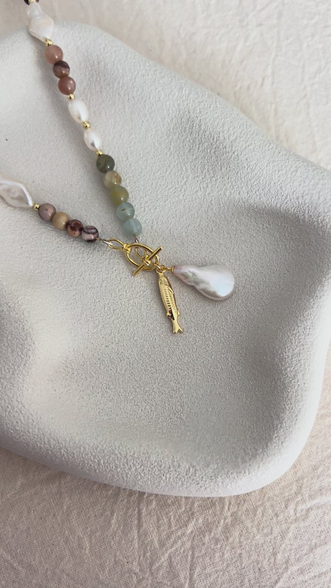 Studio Edition No. 02 — Blue Calcite, Zebra Jasper & Pearl Set